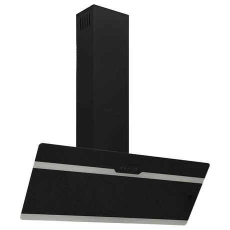 Vidaxl Wandextraktionshaube 90 cm Stahl und geschmittertes Glas schwarz
