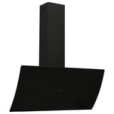 Vidaxl Wandextraktionshaube 90 cm Stahl und geschmittertes Glas schwarz