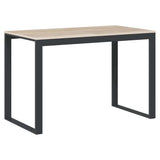 Vidaxl computerbureau 110x60x73 cm spaanplaat zwart en eikenkleurig