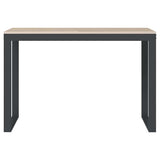 Vidaxl computerbureau 110x60x73 cm spaanplaat zwart en eikenkleurig