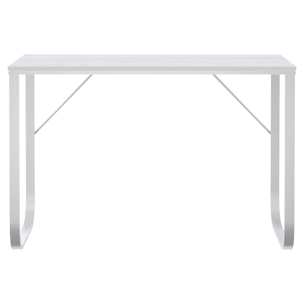 Vidaxl computerbureau 110x60x73 cm spaanplaat wit