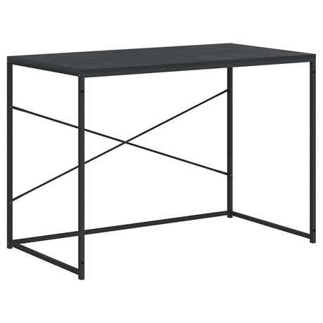 Vidaxl computerbureau 110x60x70 cm bewerkt hout zwart