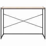 Vidaxl computerbureau 110x60x70 cm bewerkt hout zwart en eikenkleurig