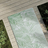 Vidaxl außerhalb des Teppichs Aakil 80x250 cm Polypropengrün
