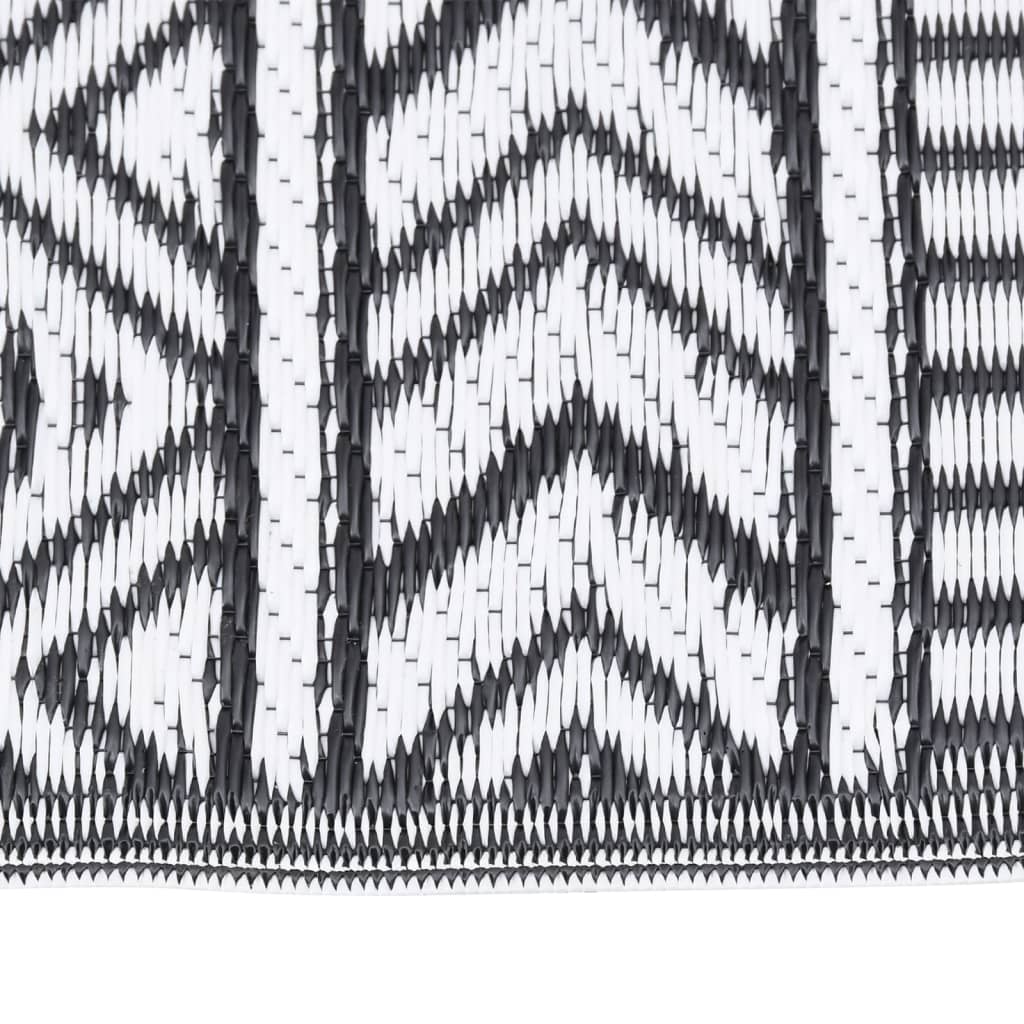 Vidaxl außerhalb des Teppichs Arakil 160x230 cm Polypropen Schwarz