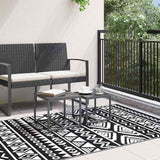 VIDAXL Outside Teppich Arakil 120x180 cm Polypropen Schwarz