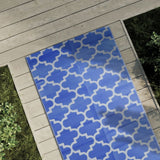 Vidaxl außerhalb des Teppichs Arakil 80x250 cm Polypropenblau