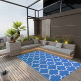 Vidaxl buitenkleed arakil 120x180 cm polypropeen blauw