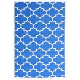 Vidaxl außerhalb des Teppichs Aakil 190x290 cm Polypropenblau
