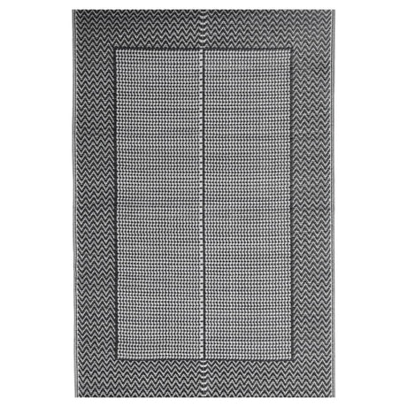 Vidaxl außerhalb des Teppichs Arakil 140x200 cm Polypropen Schwarz