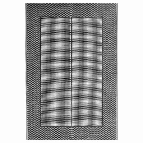 Vidaxl außerhalb des Teppichs Arakil 140x200 cm Polypropen Schwarz