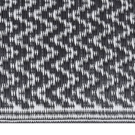 Vidaxl außerhalb des Teppichs Arakil 140x200 cm Polypropen Schwarz