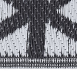 Vidaxl außerhalb des Teppichs Aakil 80x250 cm Polypropen Schwarz