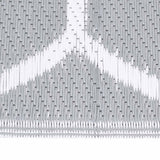 Vidaxl außerhalb des Teppichs 140x200 cm Polypropengrau