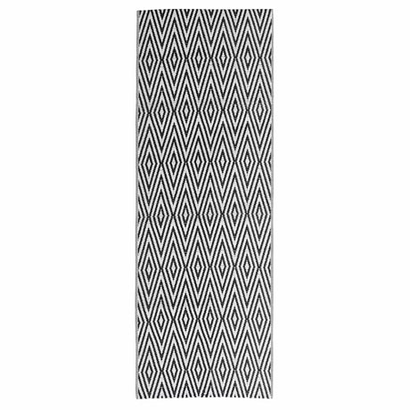 Vidaxl außerhalb des Teppichs Aakil 80x250 cm Polypropen Schwarz