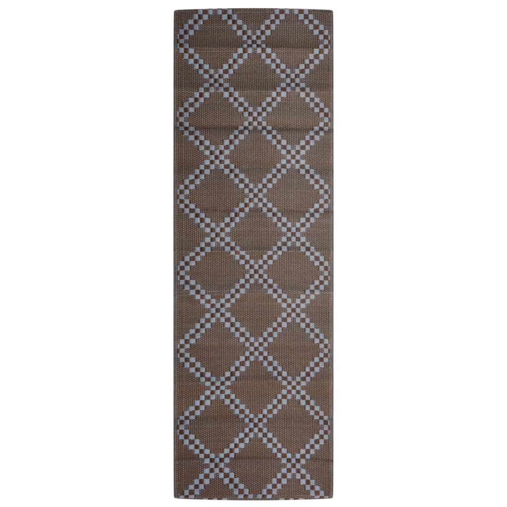 Vidaxl außerhalb des Teppichs ARAKIL 80x250 cm Polypropen braun