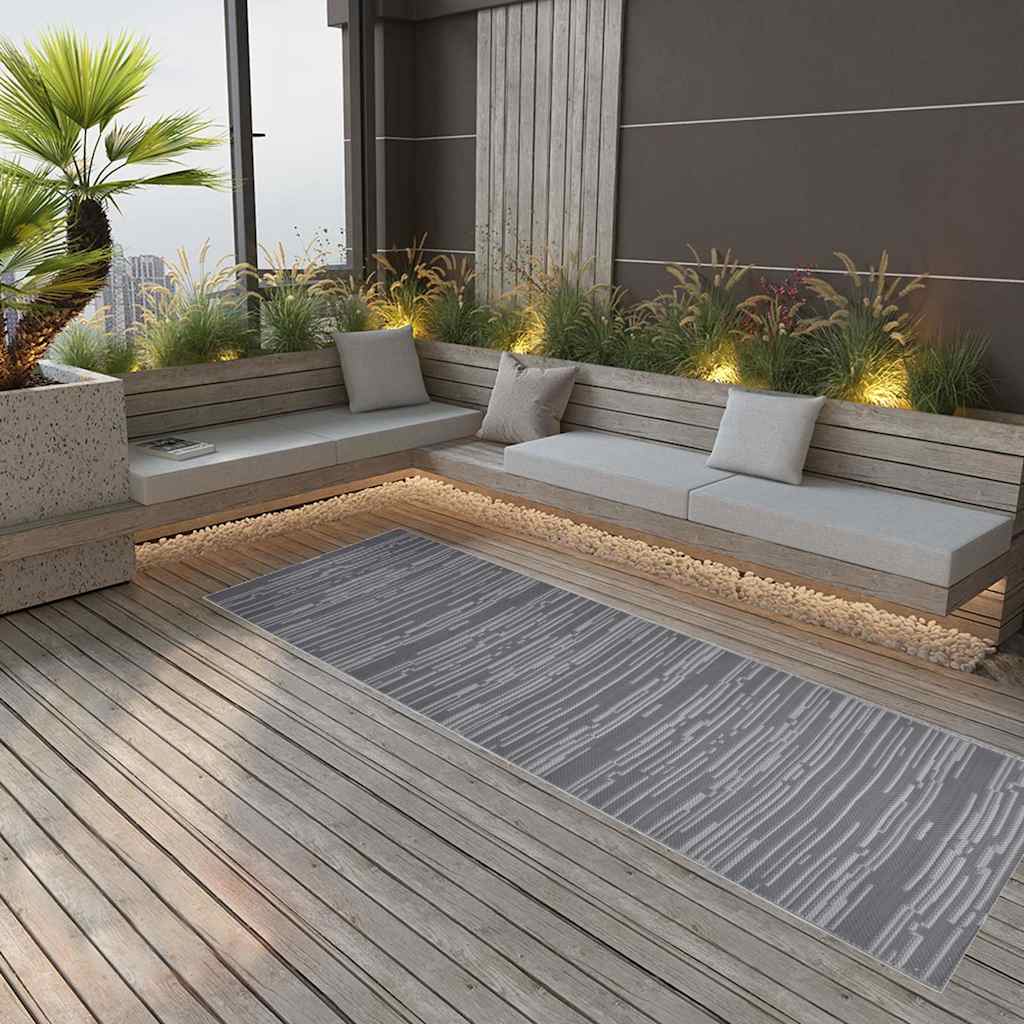 Vidaxx Outdoor-Teppich Arakil 80x250 cm Polypropylen Anthrazit