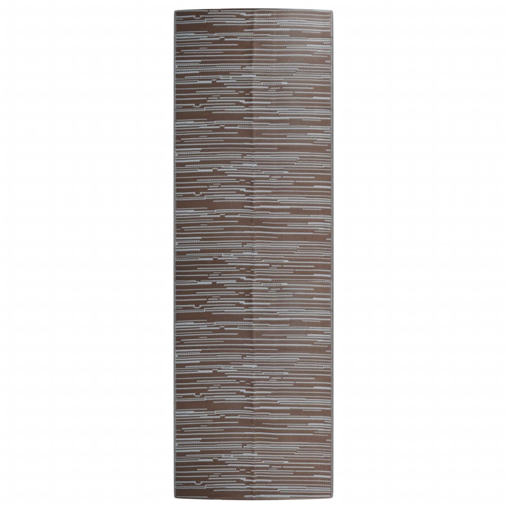 Vidaxl außerhalb des Teppichs ARAKIL 80x250 cm Polypropen braun