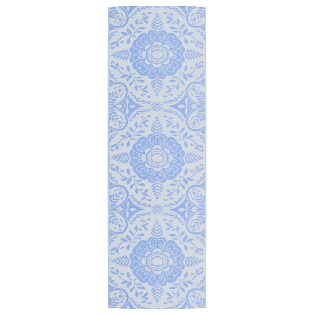 Vidaxl außerhalb des Teppichs Arakil 80x250 cm Polypropen Baby Blau