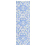 Vidaxl außerhalb des Teppichs Arakil 80x250 cm Polypropen Baby Blau