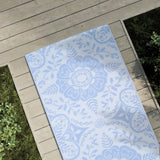 Vidaxl außerhalb des Teppichs Arakil 80x250 cm Polypropen Baby Blau