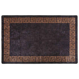 Vidaxl Teppich waschbarer Anti-Rutsch 80x150 cm Schwarz und Goldfarbe