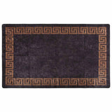 Vidaxl Teppich waschbarer Anti-Rutsch 120x180 cm Schwarz und Goldfarbe