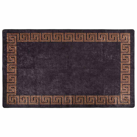 Vidaxl Teppich waschbarer Anti-Rutsch 120x180 cm Schwarz und Goldfarbe