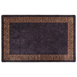 Vidaxl Teppich waschbarer Anti-Rutsch 160x230 cm Schwarz und Goldfarbe