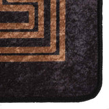 Vidaxl Teppich waschbarer Anti-Rutsch 160x230 cm Schwarz und Goldfarbe