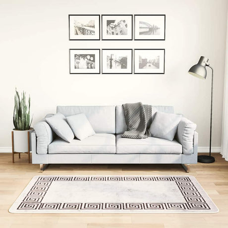 Vidaxl Teppich waschbarer Anti-Schlag 80x150 cm Licht Beige