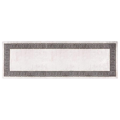 Vidaxl Teppich waschbarer Anti-Rutsch 80x300 cm Licht Beige
