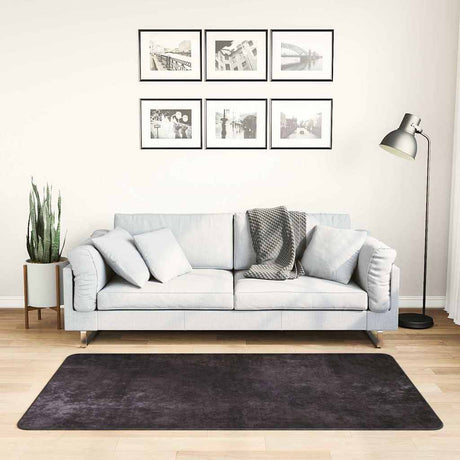 Vidaxl Teppich waschbarer Anti-Rutsch 80x150 cm Anthrazitfarben