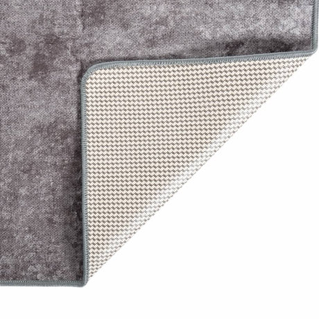 Vidaxl Teppich waschbarer Anti-Rutsch 80x150 cm Grau
