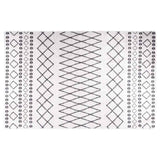 Vidaxl Teppich waschbarer Anti-Rutsch 80x150 cm Schwarz und Weiß