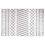 Vidaxl Teppich waschbarer Anti-Rutsch 80x150 cm Schwarz und Weiß