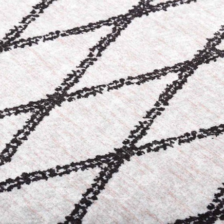 Vidaxl Teppich waschbarer Anti-Rutsch 80x150 cm Schwarz und Weiß