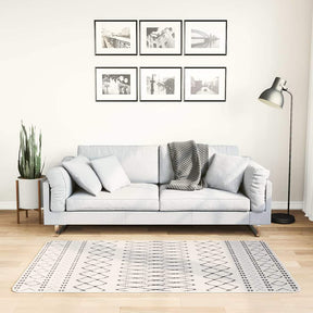 Vidaxl Teppich waschbarer Anti-Rutsch 80x150 cm Schwarz und Weiß