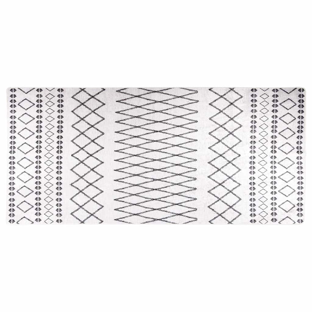 Vidaxx Teppich waschbar, rutschfest, 80 x 300 cm, Schwarz und Weiß