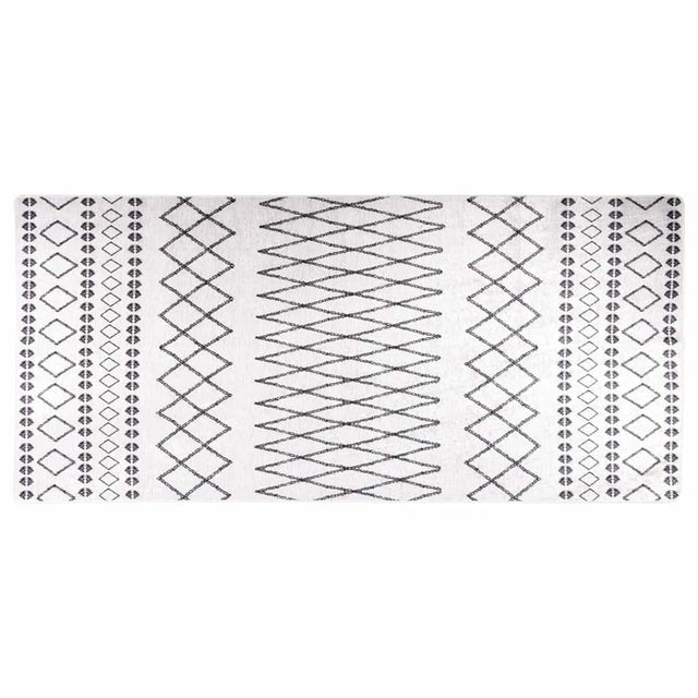 Vidaxx Teppich waschbar, rutschfest, 80 x 300 cm, Schwarz und Weiß