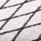 Vidaxx Teppich waschbar, rutschfest, 80 x 300 cm, Schwarz und Weiß