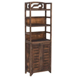 Vidaxl wandkast 46x24x140 cm massief paulowniahout donkerbruin