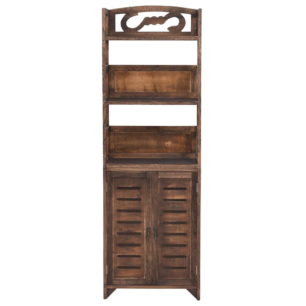 Vidaxl wandkast 46x24x140 cm massief paulowniahout donkerbruin