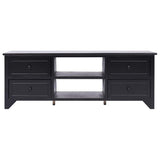 Vidaxl tv-meubel 108x30x40 cm massief paulowniahout zwart