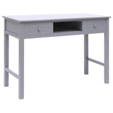 Vidaxl bureau 108x45x76 cm massief paulowniahout grijs