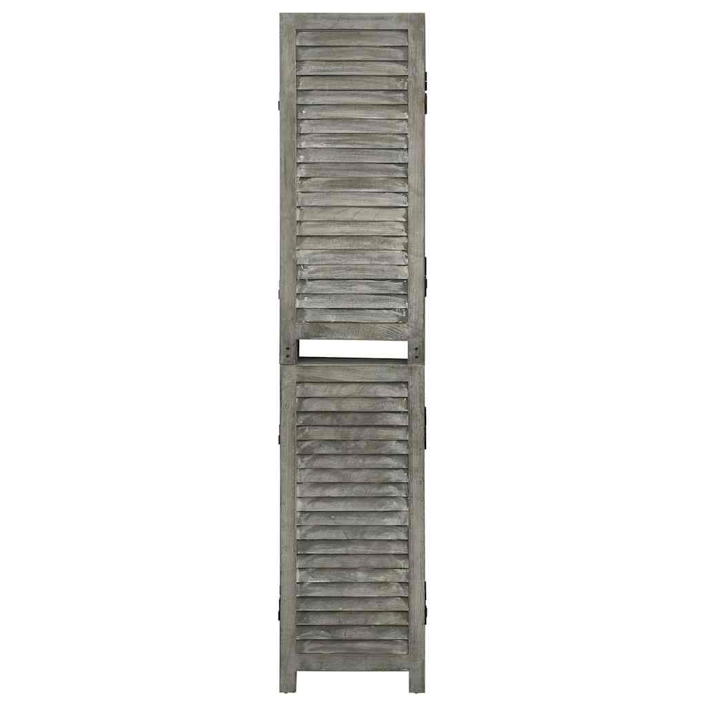 Vidaxl kamerscherm met 6 panelen 214x166 cm massief hout grijs
