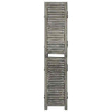 Vidaxl kamerscherm met 6 panelen 214x166 cm massief hout grijs