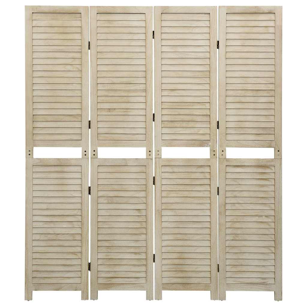 Vidaxl kamerscherm met 4 panelen massief paulowniahout