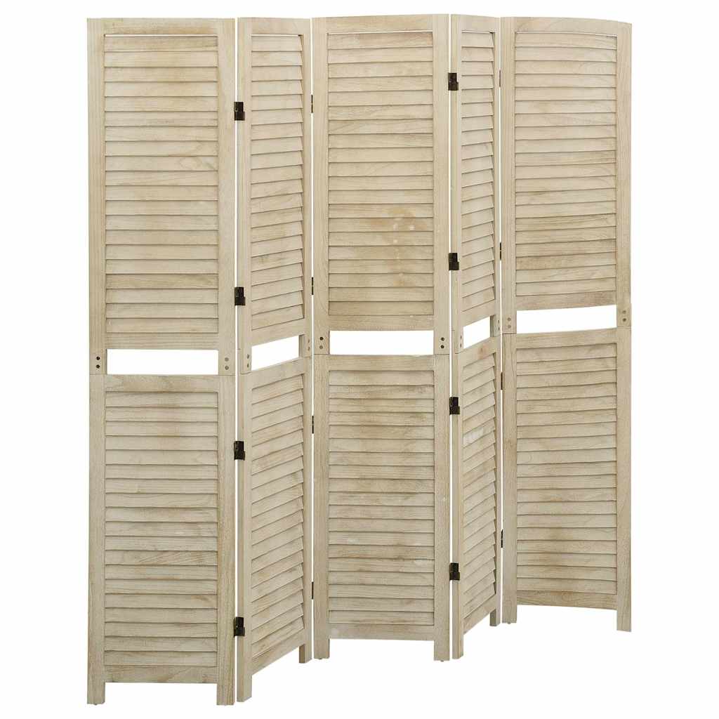 Vidaxl kamerscherm met 5 panelen 175x165 cm massief paulowniahout