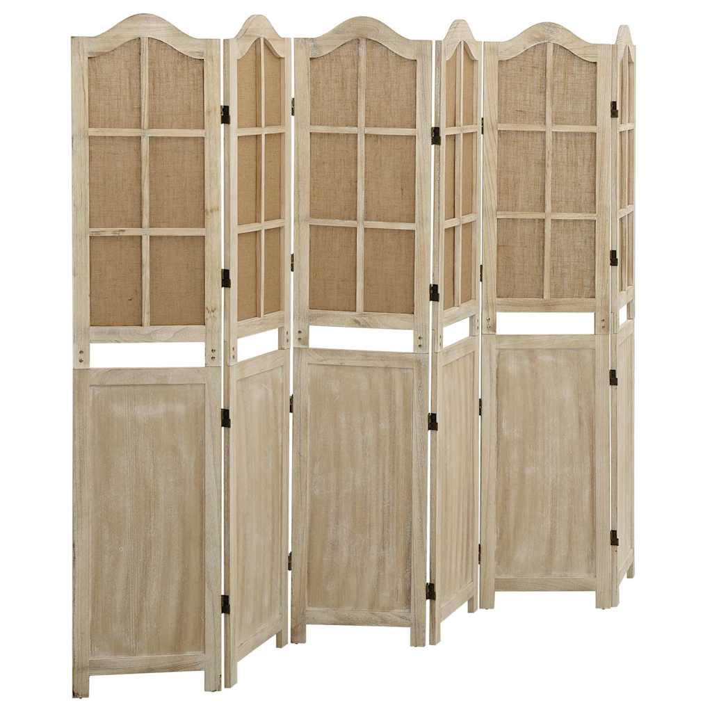 Vidaxl kamerscherm met 6 panelen 214x165 cm stof bruin